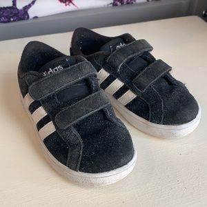 Adidas black Suede Velcro shoes size 7